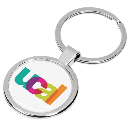 Round metal key holder