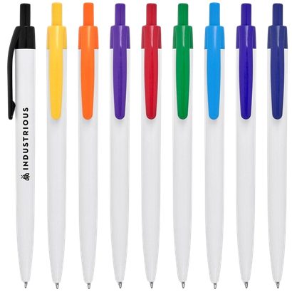 Click pens, white barrel