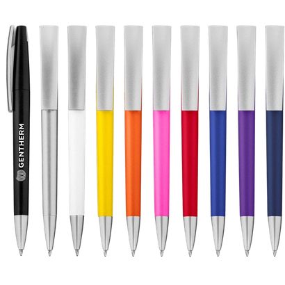 Pens with coloured clips