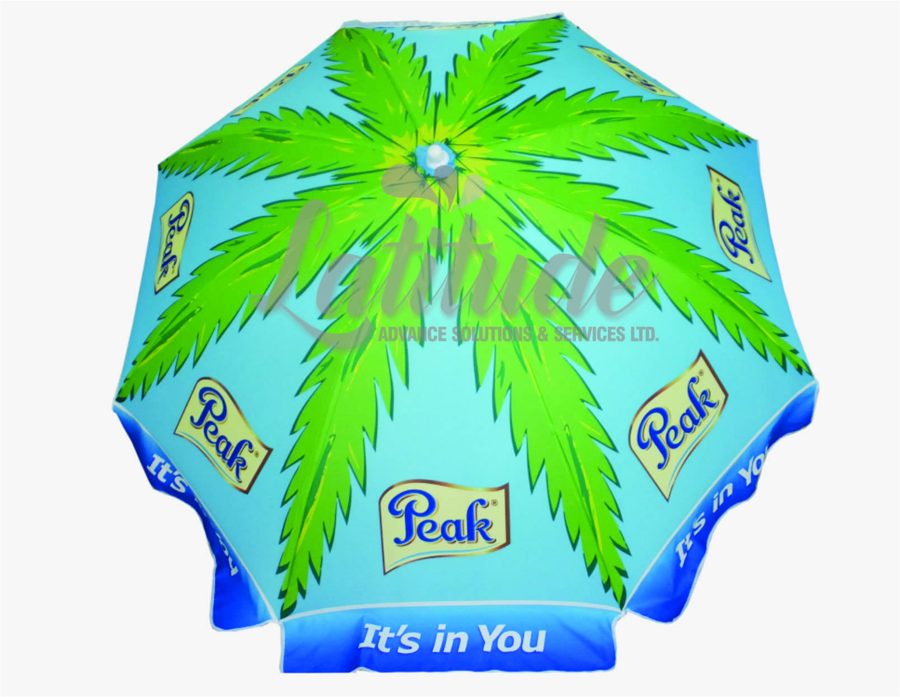 Branded umbrella for Peak milk
